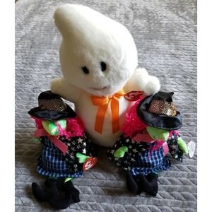 Ty Beanie Babies Halloween 2‎ Scary Witches & 1 Spooky Ghost